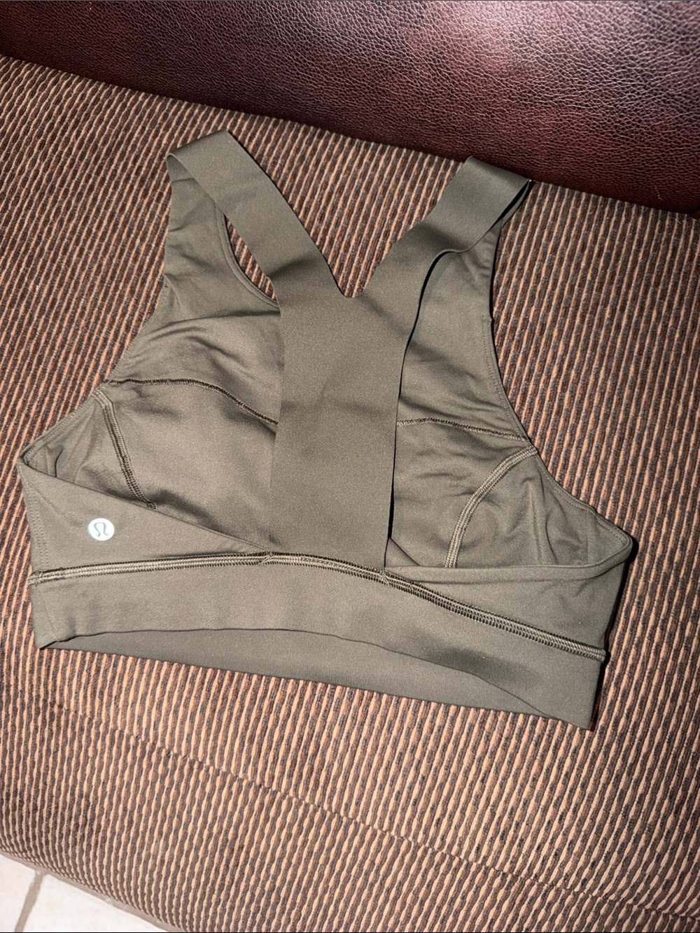 lululemon athletica Olive Athletic Racerback Sports Bra